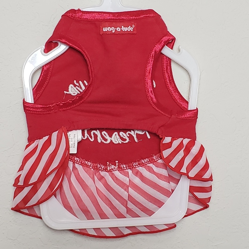 Red‎ Mommy Lil Present Dog Dress Puppy Pet Clothes Sparkly Bow Holiday - Picture 5 of 5